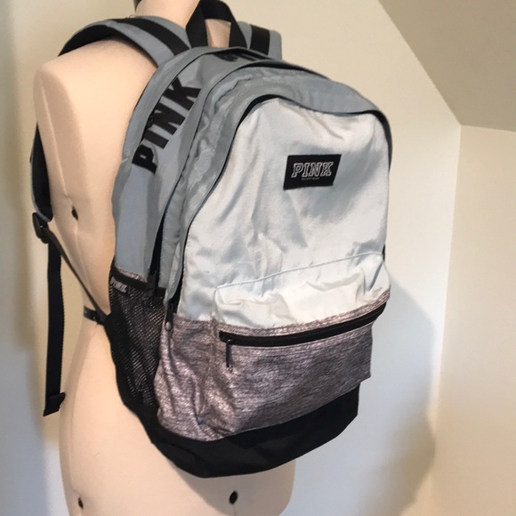 Blue Grey PINK backpack. Gently Used Great Cond.